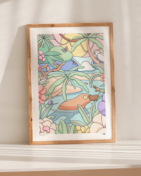 Platy Paradise Art Print