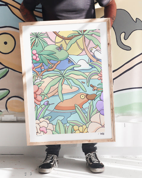 Platy Paradise Art Print