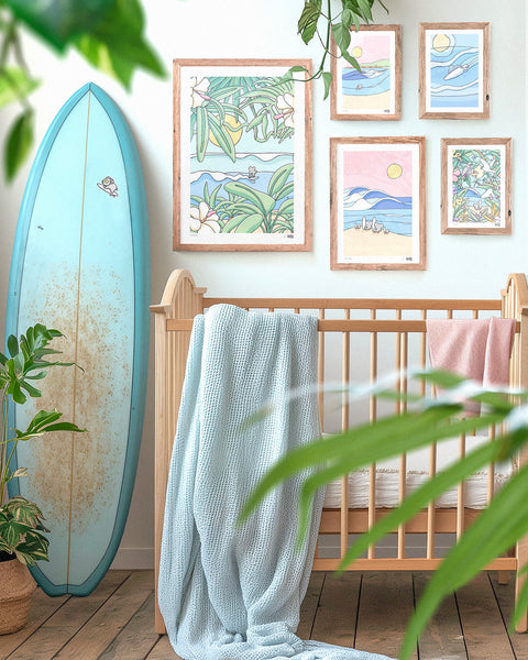 Surf fashion baby nursery