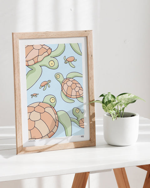 Turtle Party Art Print