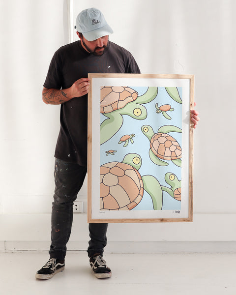 Turtle Party Art Print