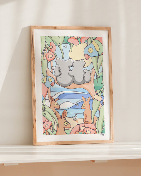 Koala Swell Art Print