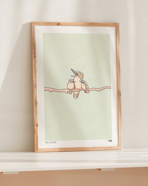 Create Your Own Kookaburra Family Print