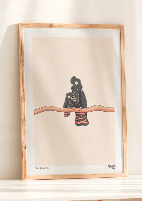 Create Your Own Black Cockatoo Family Print